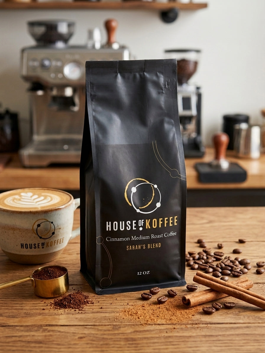 House of Koffee - Just Caffeinated Sarah's Blend Cinnamon Medium Roast 12oz